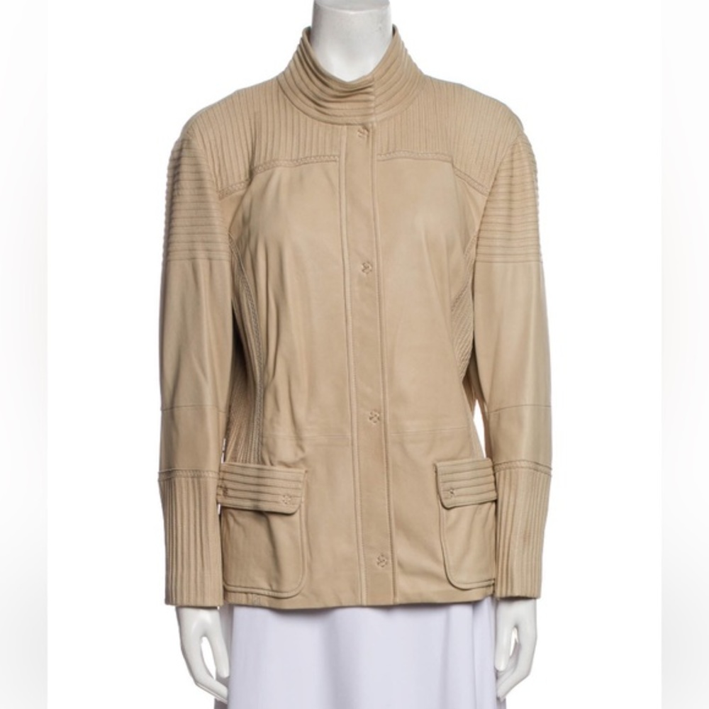 St. John Lamb Leather‎ Utility Jacket